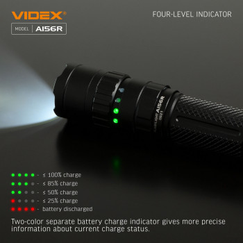 LED Portable Flashlight VIDEX VLF-A156R 1700Lm 6500K