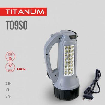 Portable flashlight with solar battery TITANUM TLF-T09SO