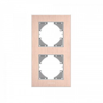 Frame copper aluminum 2 gang vertical VIDEX BINERA VF-BNFRA2V-CP