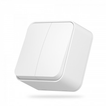 IP20 Switch 2 gang 1 way, surface mounting, white, VIDEX BINERA VF-BNS12-W