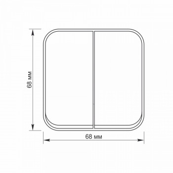 IP20 Switch 2 gang 1 way, surface mounting, white, VIDEX BINERA VF-BNS12-W