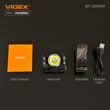 LED Headlamp VIDEX VLF-H035C 410Lm 5000K