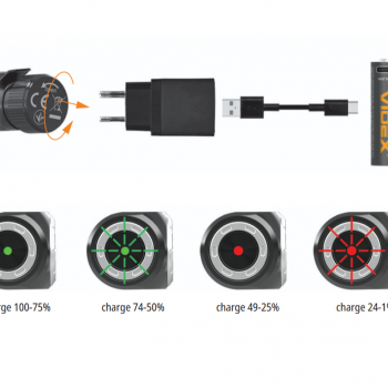 LED Headlamp VIDEX VLF-A056H 200Lm 5000K