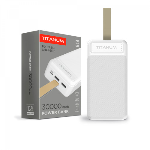 Powerbank TITANUM 914 White 30000mAh TPB-914-W