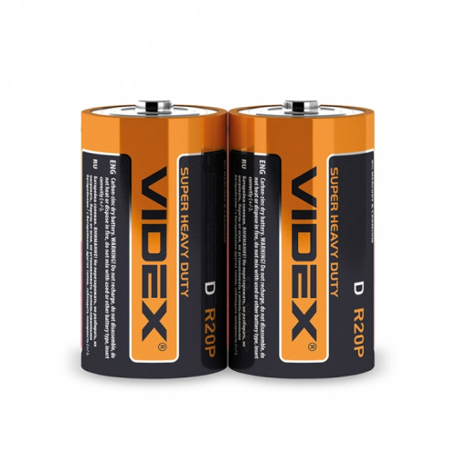 Heavy duty battery Videx R2OP/D 2pcs SHRINK1,5V, 4000mAh 