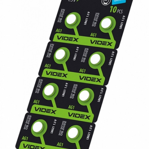 Button cell batteries Videx AG 1/LR621 BLISTER CARD 10 pcs