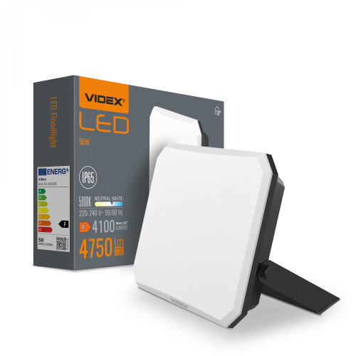 LED Floodlight VIDEX FLOOD-LED-F3-50W-5K VLE-F3-0505B