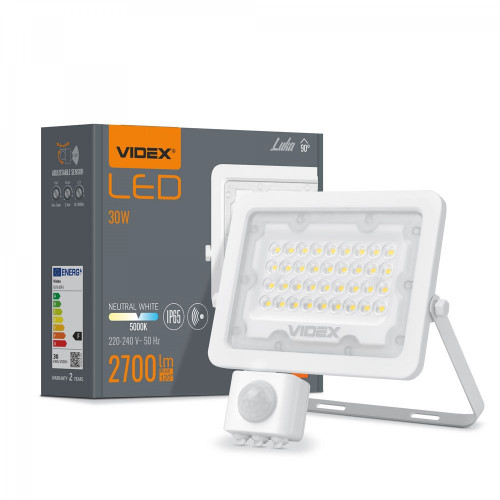 LED Floodlight VIDEX FLOOD-LED-PIR-LUCA-30W-NW VLE-F2e-305W-S