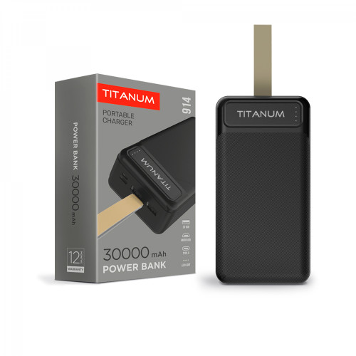 Powerbank TITANUM 914 Black 30000mAh TPB-914-B