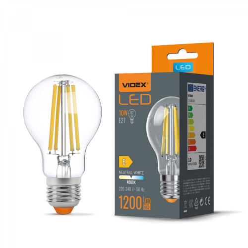 LED Bulb VIDEX-E27-A60-10W-FIL-NW