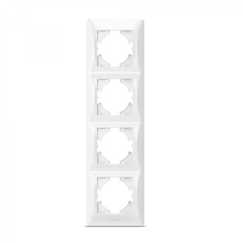 Frame white 4 gang vertical VIDEX BINERA VF-BNFR4V-W