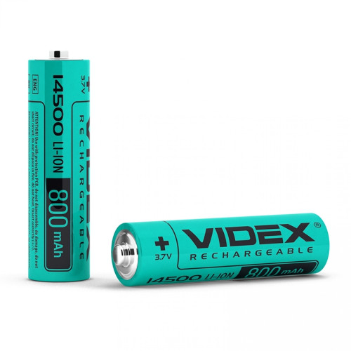 Battery Videx Li-Ion 14500(without protection) АА 800mAh bulk/1pcs 