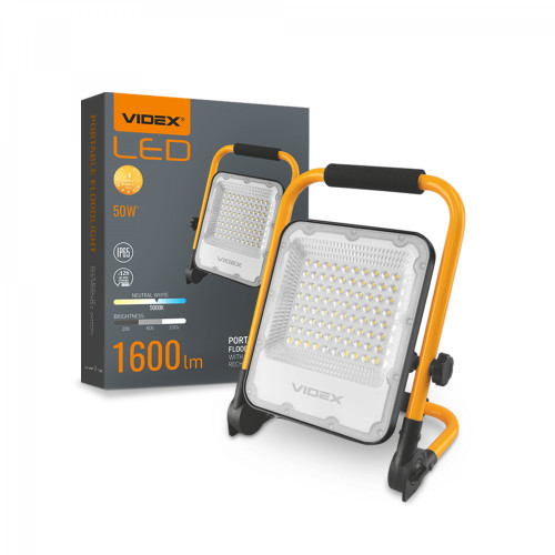 LED RECHARGEABLE FLOODLIGHT VIDEX FLOOD-LED-EMEKA-50W-NW VL-F2A-505