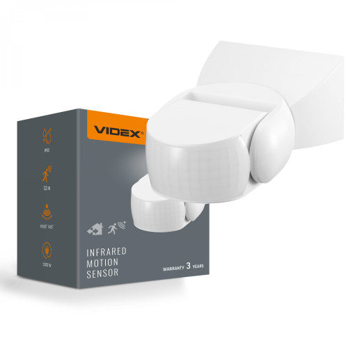 PIR motion and light sensor VIDEX VL-SPW15W 1200W IP65 White 