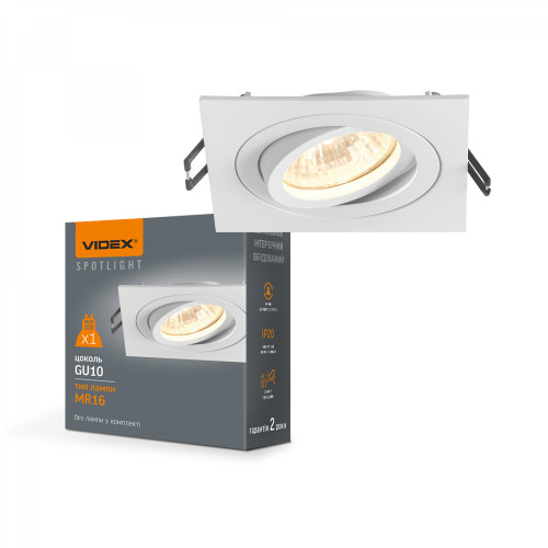 Recessed spotlight luminaire GU10 VIDEX VL-SPF08S-W