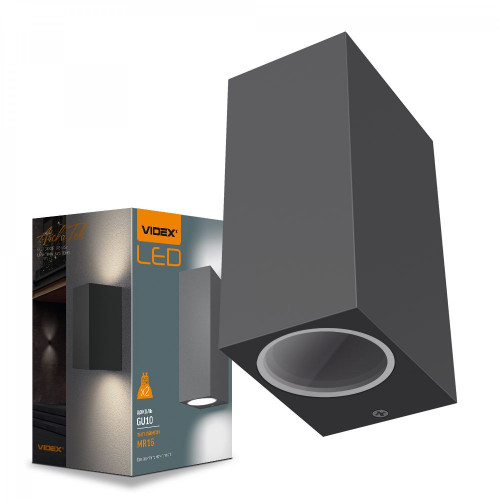 Facade double-sided luminaire VIDEX VL-AR012G 2XGU10 ARON-GRAY