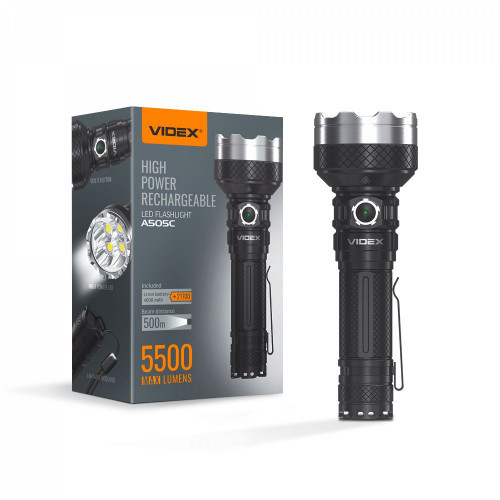LED Portable Flashlight VIDEX VLF-A505C 5500Lm 5000K