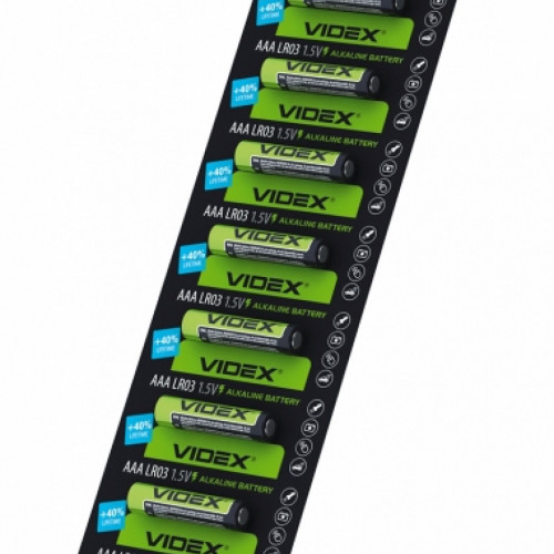 Alkaline battery Videx LR03/AAA 1pcs х 10 BLISTER 1,5V, 1200mAh