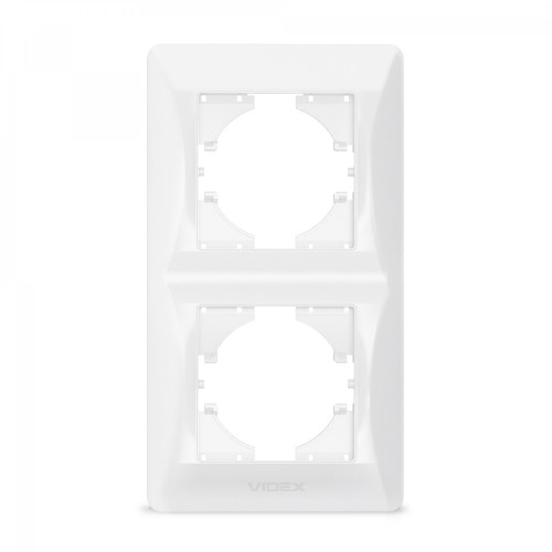 Frame white 2 gang vertical VIDEX BINERA VF-BNFR2V-W