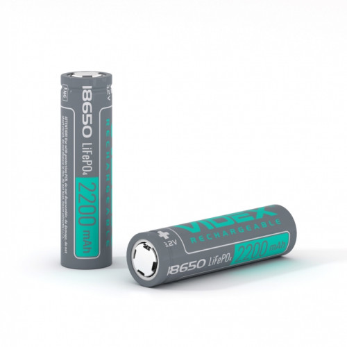 Rechargeable battery VIDEX LiFePO4 18650 (without protection) 2200mAh bulk/1pc 