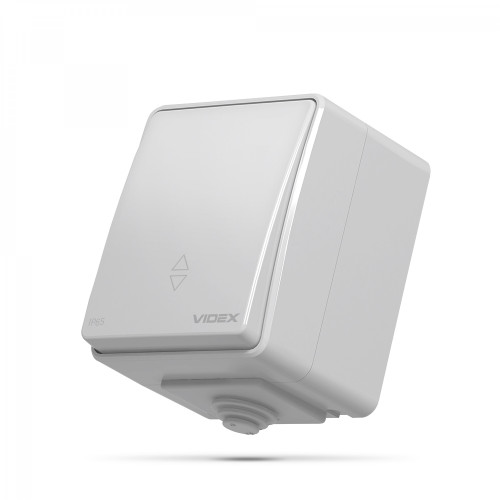 IP65 Switch 1gang 2 way, surface mounting, Gray VIDEX BINERA VF-BNW11P-G