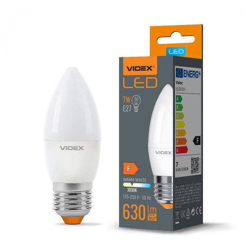 LED Bulb VIDEX-E27-C37-7W-WW