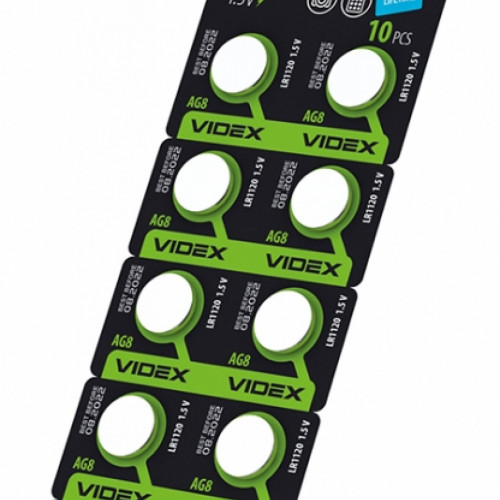 Button cell batteries Videx AG 8/LR1120 BLISTER CARD 10 pcs