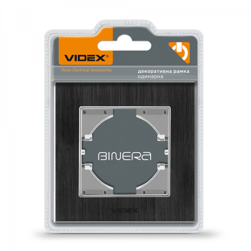 Frame black Aluminum single horizontal VIDEX BINERA VF-BNFRA1H-B