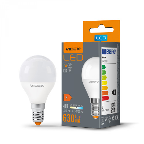 LED Bulb VIDEX-E14-G45-7W-NW