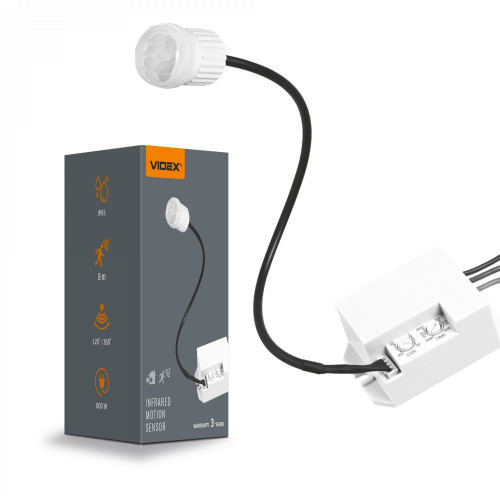 PIR motion and light sensor VIDEX VL-SPR24 800W IP65