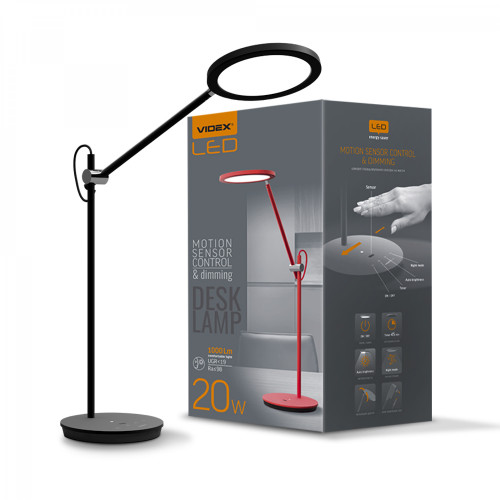LED Dimmable Desk Lamp VIDEX VL-TF15B 20W 4100K Black